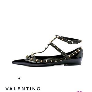 Valentino Cage Rock Stud Flats